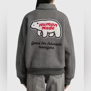 Human made lettered wool jacket men size medium